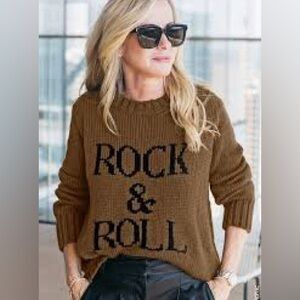 Wooden Ships Brown Rock & Roll Sweater